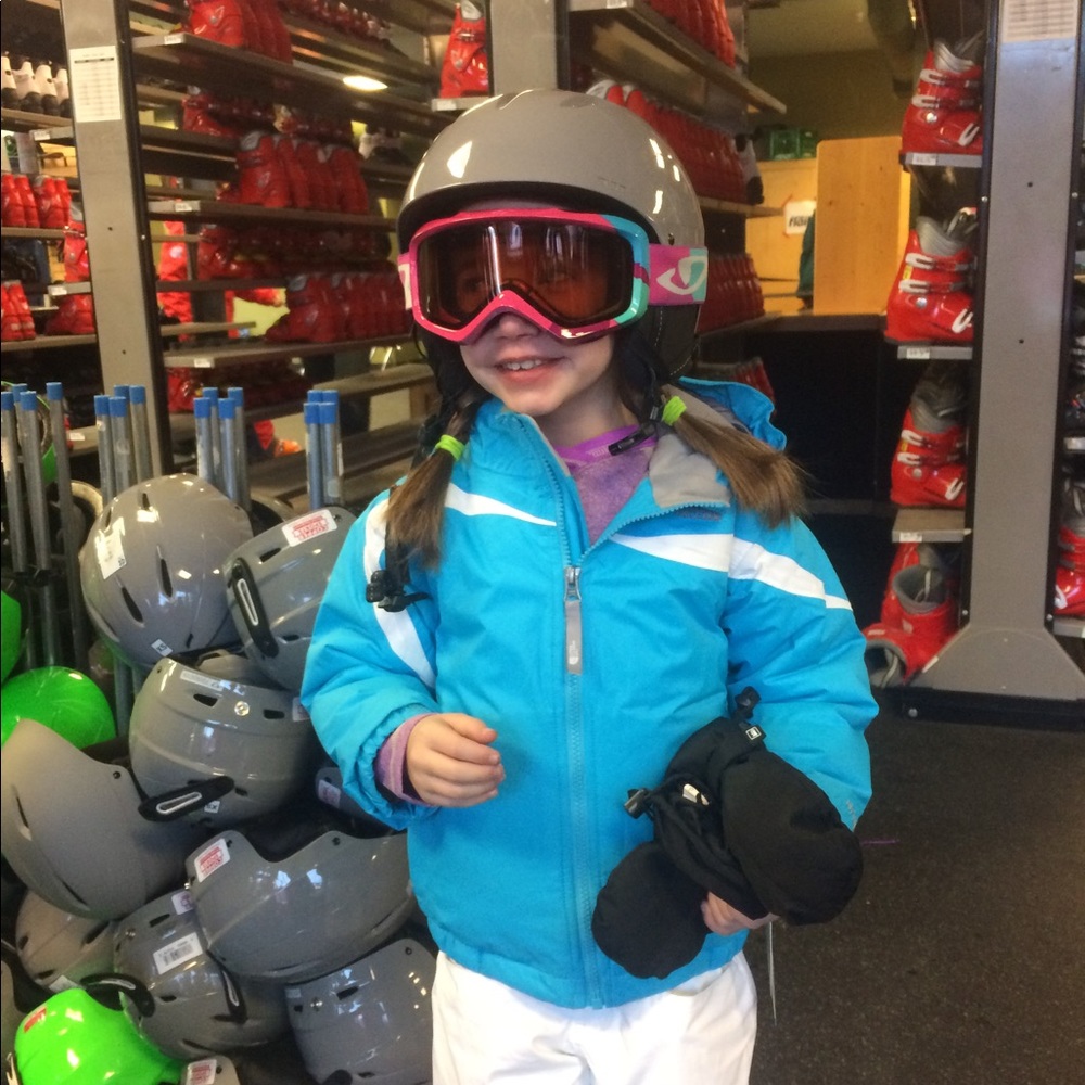 North face girls teal ski jacket. Size 4T toddler